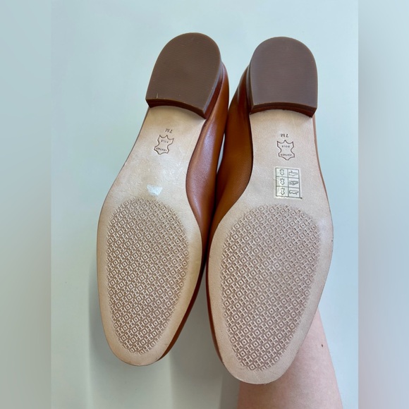 Tory Burch Mini Benton Calf Leather 20mm Charm Loafer in Ambra Tan sz 7 - Picture 6 of 9